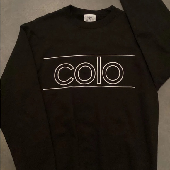 Colorado Champion Sweatshirt Black Trendy Size Medium - Picture 2 of 6